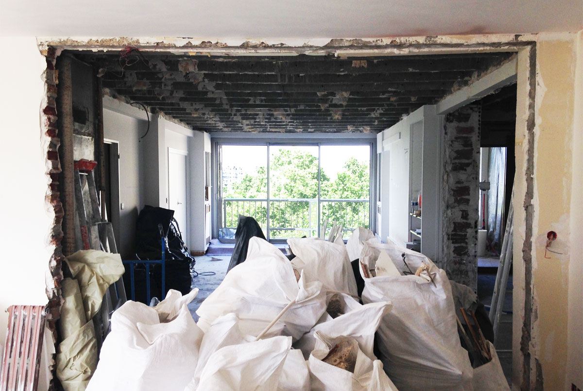 Panorama, bureau d’architecture : TWS : Réunion de deux appartements