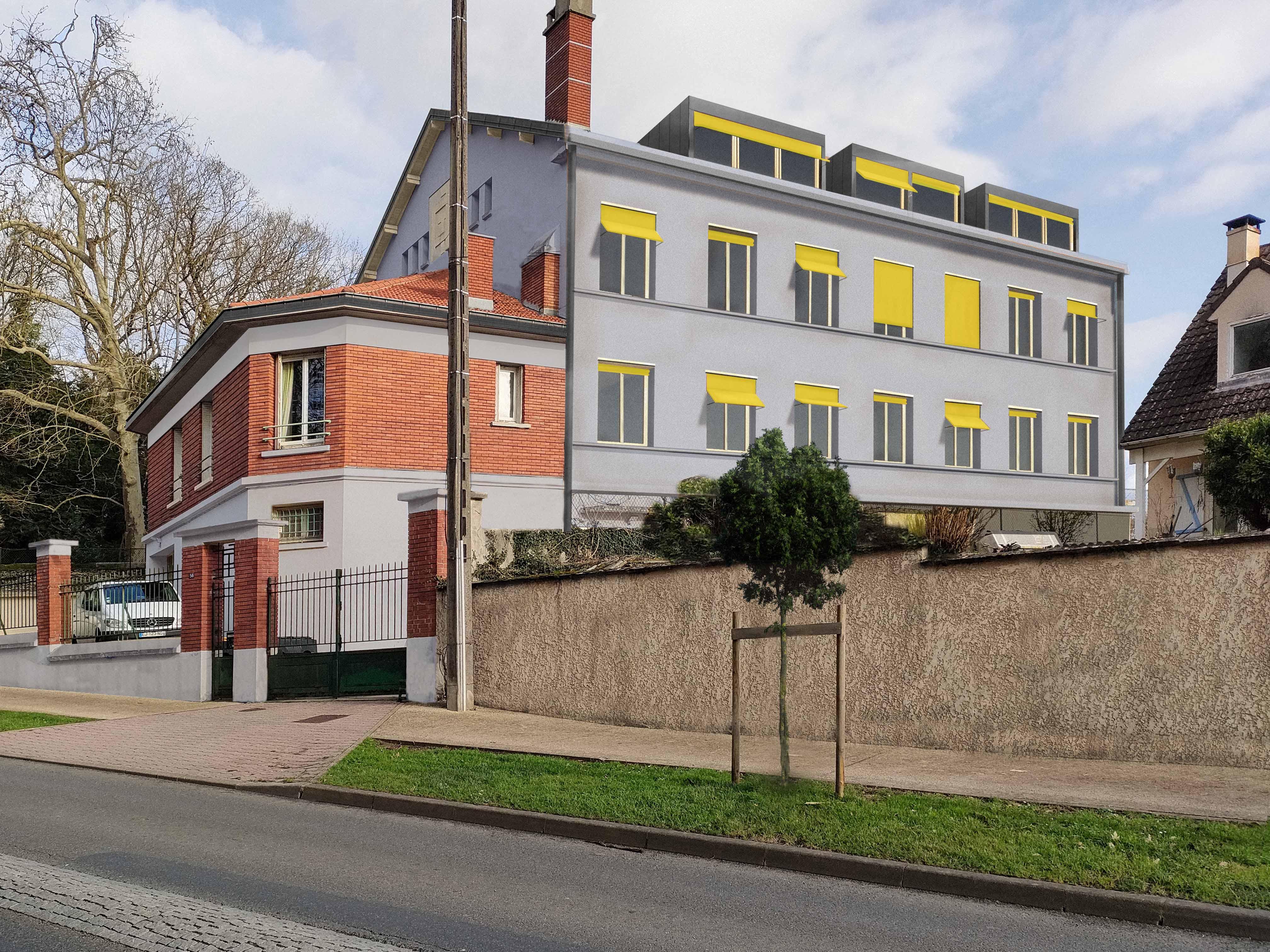 Panorama, bureau d’architecture : FGO : Transformation d’un ancien centre PTT en logements